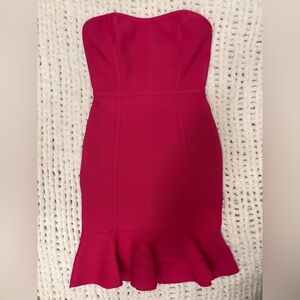 Forever 21 Vibrant Pink Strapless Dress